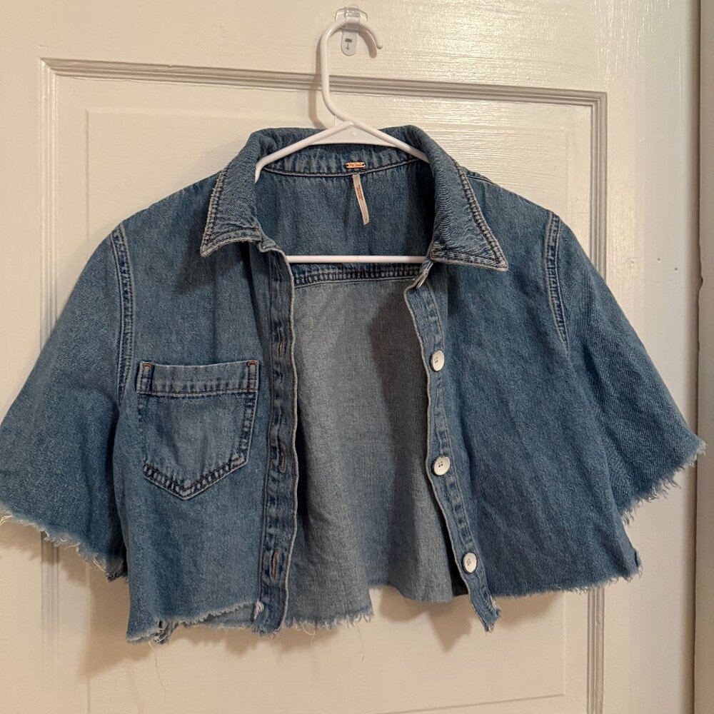 Cropped Free People Jean Jacket